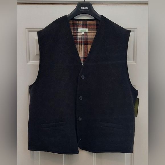 JIMMY HOURIHAN 7792 MEN'S GRAY PURE NEW WOOL VEST SIZE XXL MADE IN SLOVAKIA NWT - Picture 4 of 12